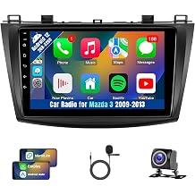 Leadfan Car Stereo Radio for Mazda 3 2009 2010 2011 2012 2013 with Wireless Carplay Android Auto, 9" Touchscreen GPS Navigation Bluetooth 5.1 WiFi SWC AHD Backup Camera, 2G+32G for Mazda 3 2009-2013