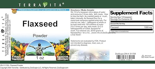 Miniatura 4 de TerraVita Polvo de linaza (1 oz, ZIN 511769) - Paquete de 3