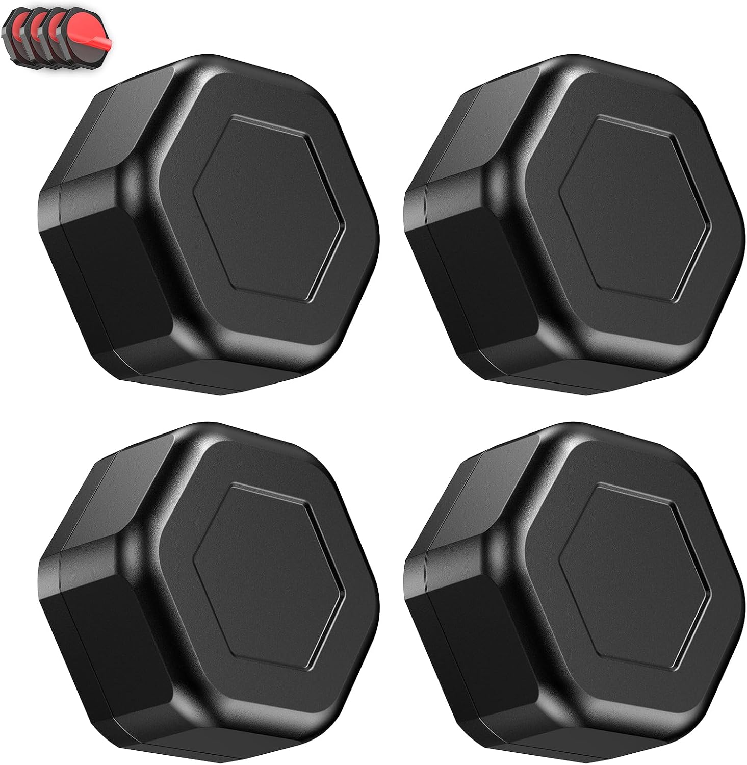 for Airtag Magnetic Case – Tagginnc Powerful Magnet & Discreet Hexagonal Nut Design with Sticky & Non-Slip Base, Waterproof and Durable, Compatible with AirTag for Cars, Trucks & Trailers (4 Pack)