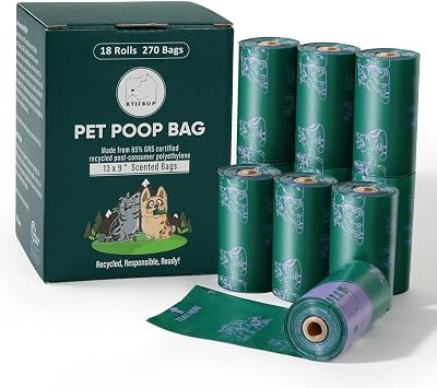 ATIFBOP Dog Poop Bags 270 Bags 18 Rolls Scented, Extra Thick