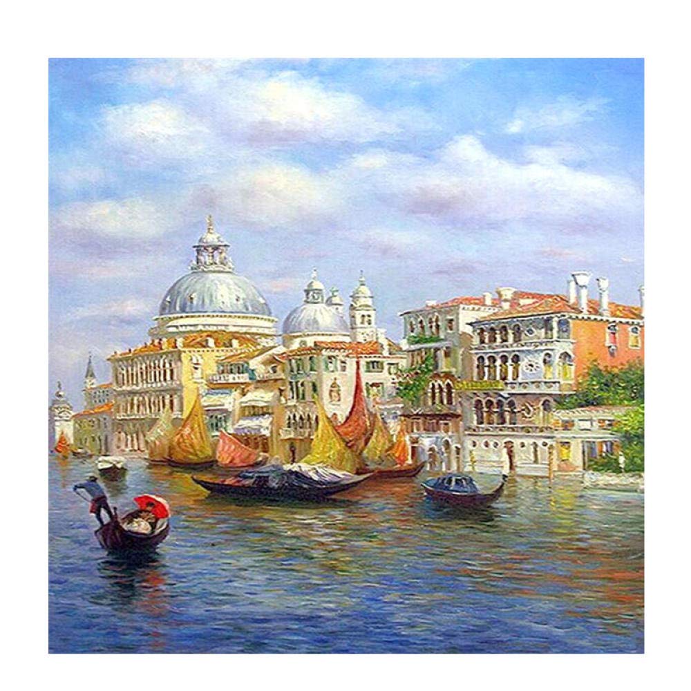 Peinture par Numéros Cadeau Idéal Loisir Créatif Toile Paysage avec Cadre