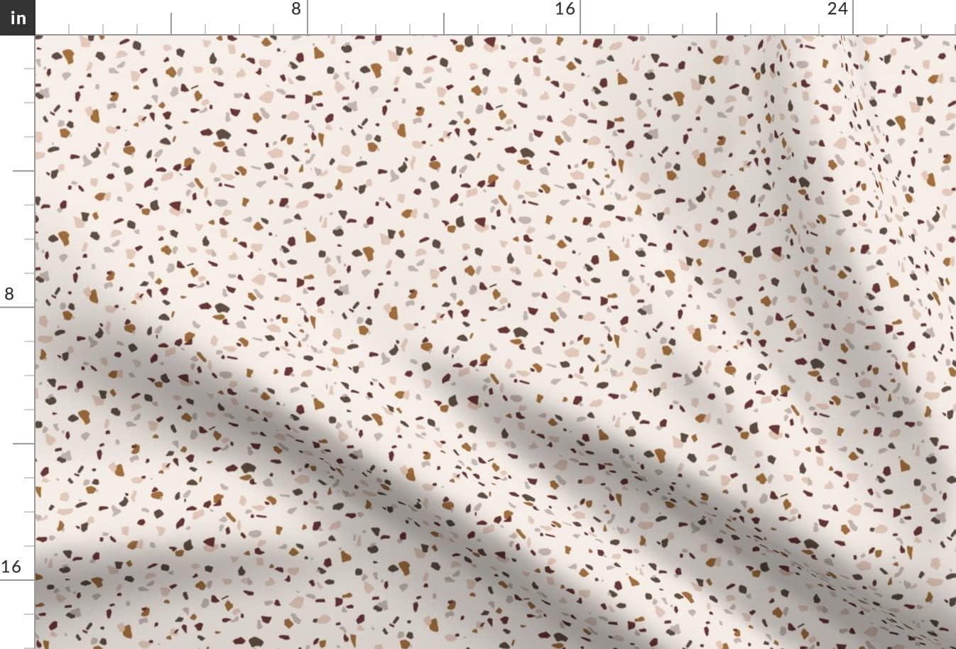 Spoonflower Fabric - Terrazzo Copper Blush Burgundy Brown Dark Taupe Autumn Fall Geo Printed on Minky Fabric by The Yard - Sewing Baby Blankets Quilt Backing Plush