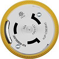 Vista 2 de Journeyman-Pro CS6364C - Conector de cable generador de 50 amperios 125/250 voltios, enchufe hembra con bloqueo giratorio, conexión a tierra