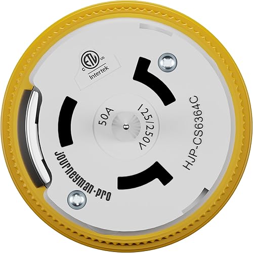 Miniatura 2 de Journeyman-Pro CS6364C - Conector de cable generador de 50 amperios 125250 voltios, enchufe hembra con bloqueo giratorio, conexión a tierra de grado