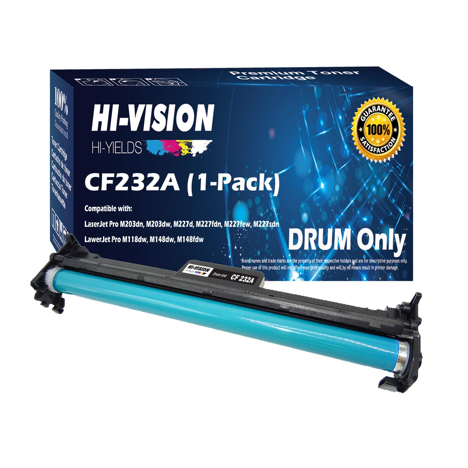 HI-VISION HI-YIELDS Compatible Drum Unit Replacement CF232A 32A 23,000 pages for HP LaserJet Pro M203dn M203dw M227d M227fdn M227fdw M227sdn (Black, 1-Pack)