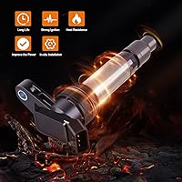 Vista 5 de OCPTY Bobina de encendido compatible con OE UF594 C1677 apto para Land Rover LR2 para Volvo S60 S80 V70 XC60 XC70 XC90 3.0L 3.2L L4 L6