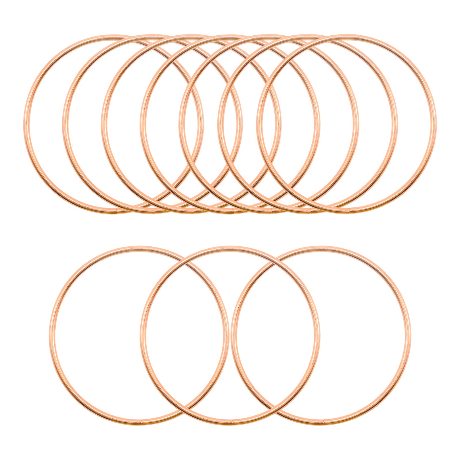 Pocoxll 10 Pcs Metal Floral Hoops, Wreath Macrame Hoop Rings, Metal O Rings