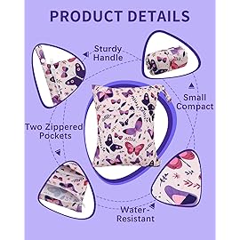 babygoal Wet Dry Bags 3 Pack, Waterproof Travel Bags for Swimsuits, Beach, Pool, Gym,Food Storage and Wet Clothes(Butterfly,Flamingo,Stripe),3LN44-B