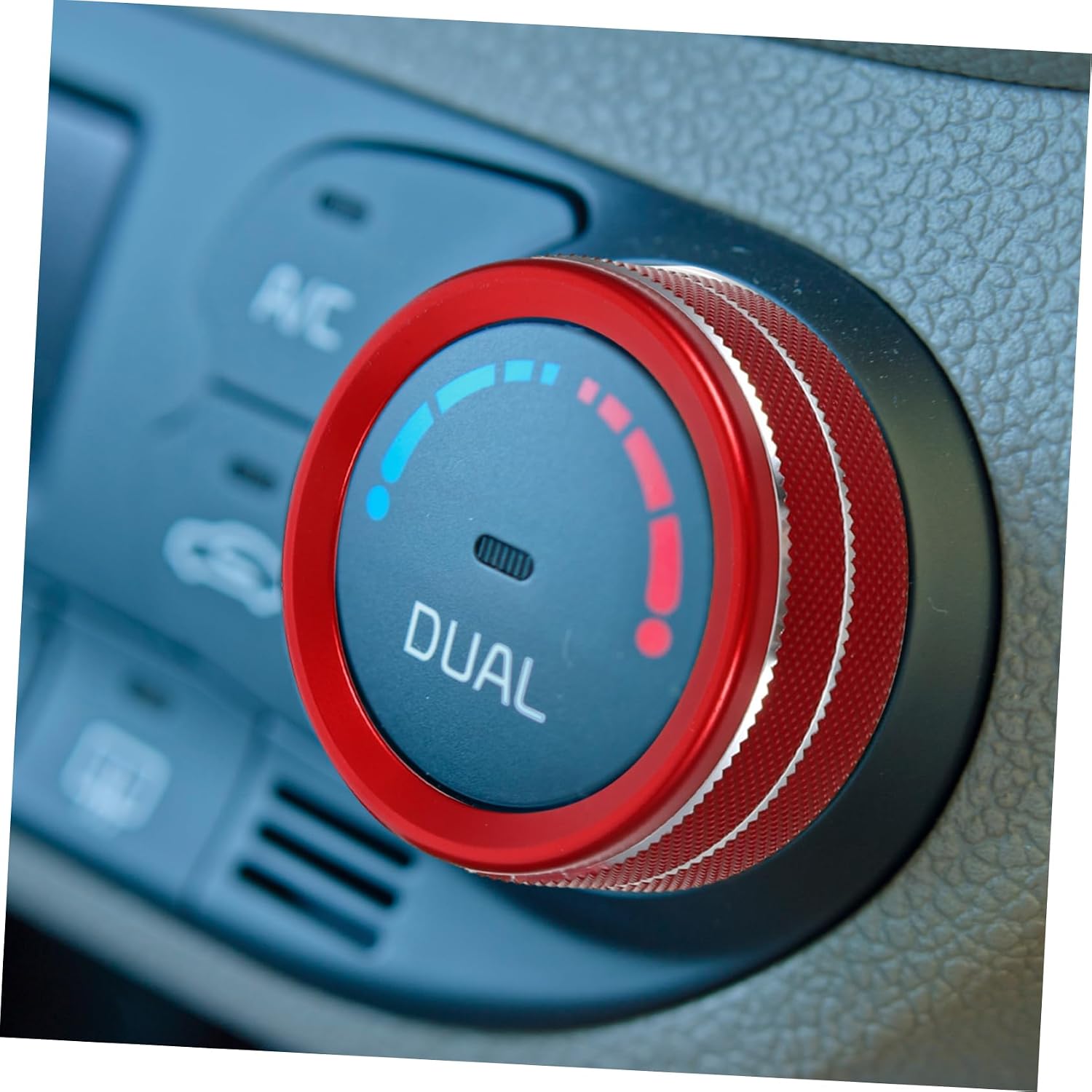 Cabilock 4Pcs Car Air Conditioner Knob Trim Rings Covers for Knobs Easy Installation Enhanced Grip Protects From Scratches Decorative Rings