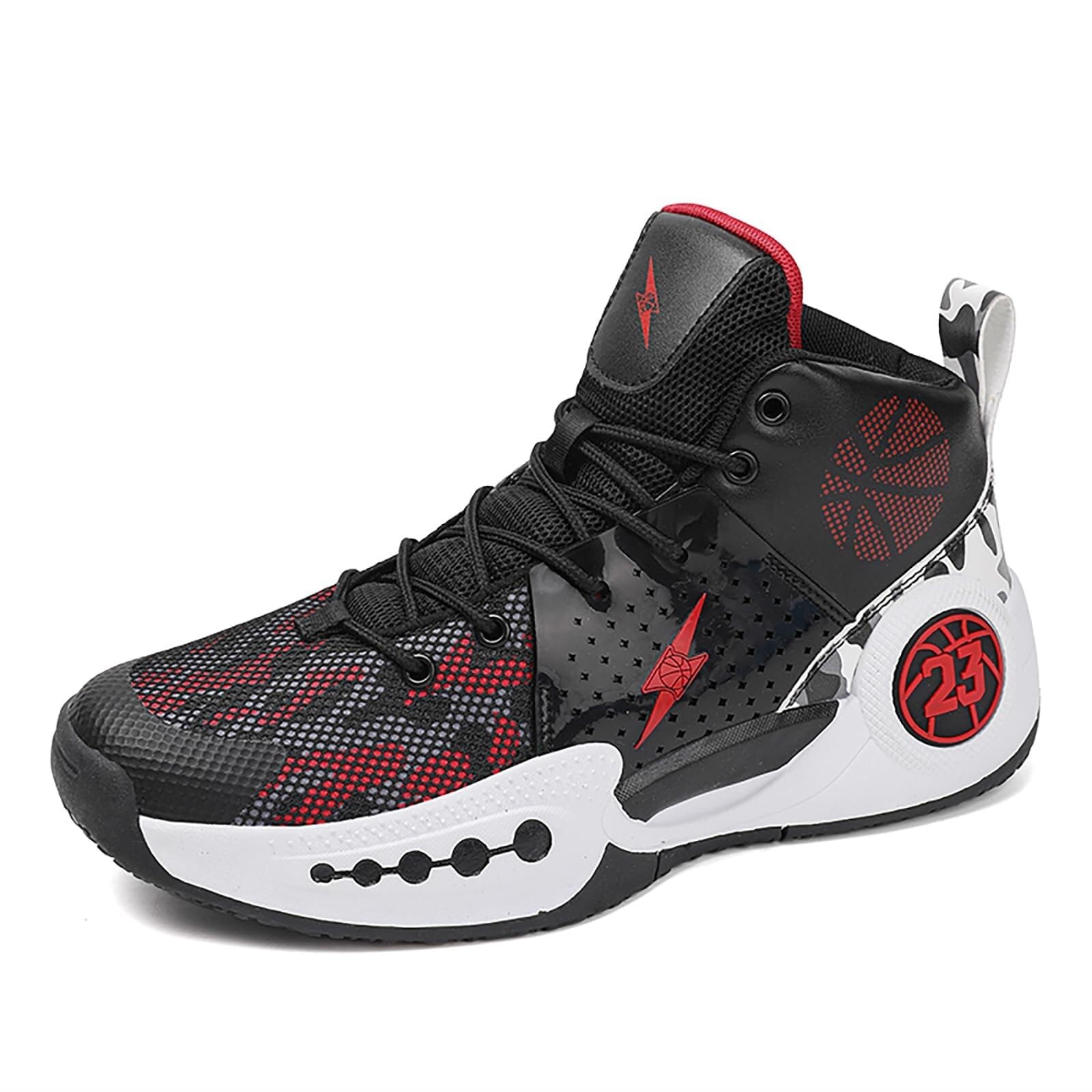Genérico Zapatillas de Baloncesto for Hombre Transpirables, Antideslizantes, Resistentes al Desgaste, con Agarre y Rebote, Botas Entrenamiento for Deportes Aire Libre Zapatos para Caminar