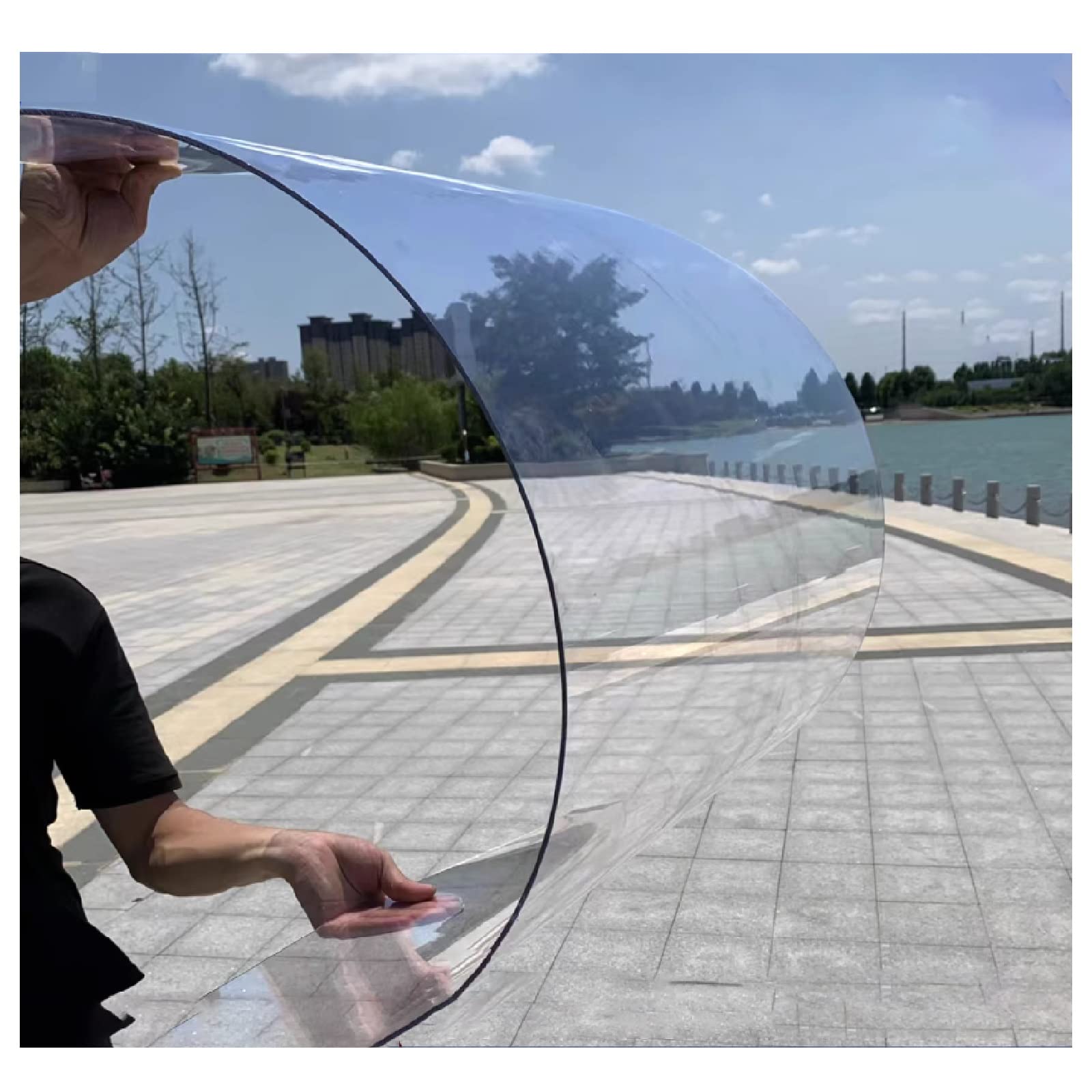 Hoja De PláStico AcríLico Transparente Hoja De Plástico De Policarbonato, Tablero De Resistencia De PC Resistente A Impactos De 1,5 Mm De Espesor, Paneles Impermeables Fáciles De Cortar Y Doblar For T