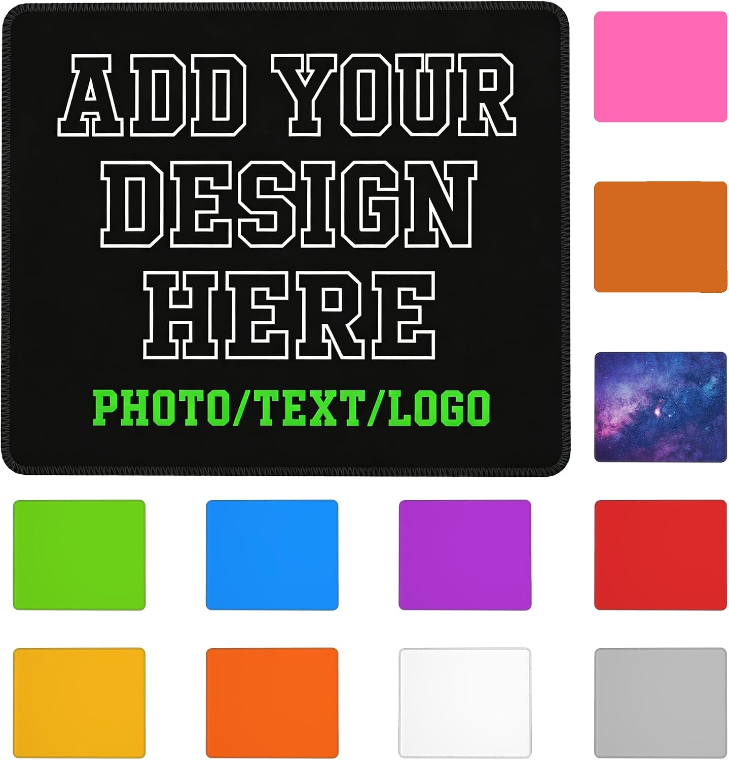 Custom Mouse Pad Bulk Personalized Office Accessories Gift Personalized Rubber Base Mousepad with Your Text Name Photo Logo Customized Non-Slip Desk Mat for Men Women Gamers Home Gaming 7x8.6in