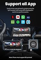 Vista 7 de OTTOCAST 4 en 1 Car TV Mate Max y adaptador inalámbrico CarPlay/Android Auto y de reflejo de pantalla para Apple iPhone teléfono Android, adaptador