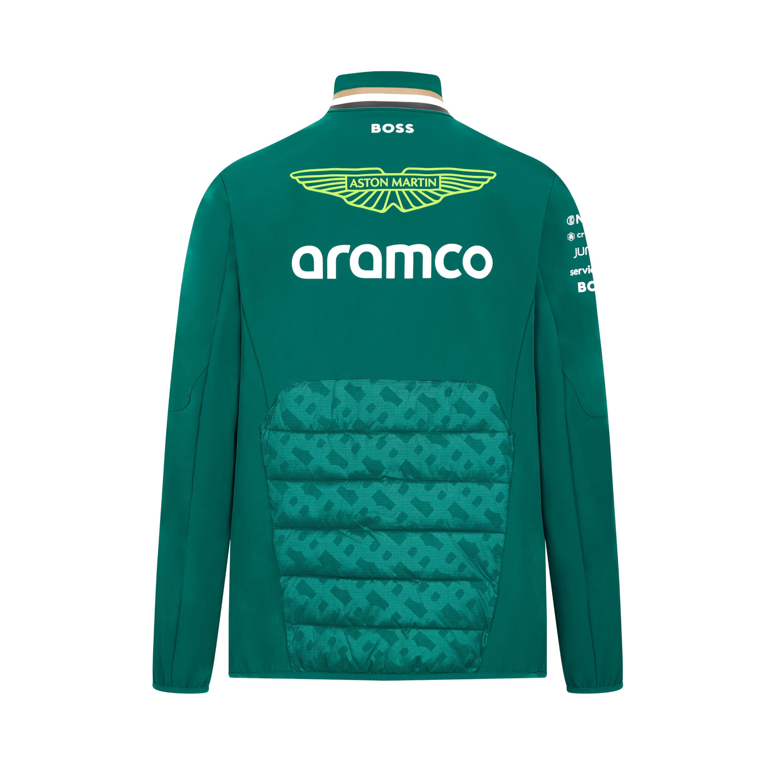 Aston Martin F1 Chaqueta híbrida del equipo 2024 para hombre con acolchado Thermore - Verde - Talla: 3XL