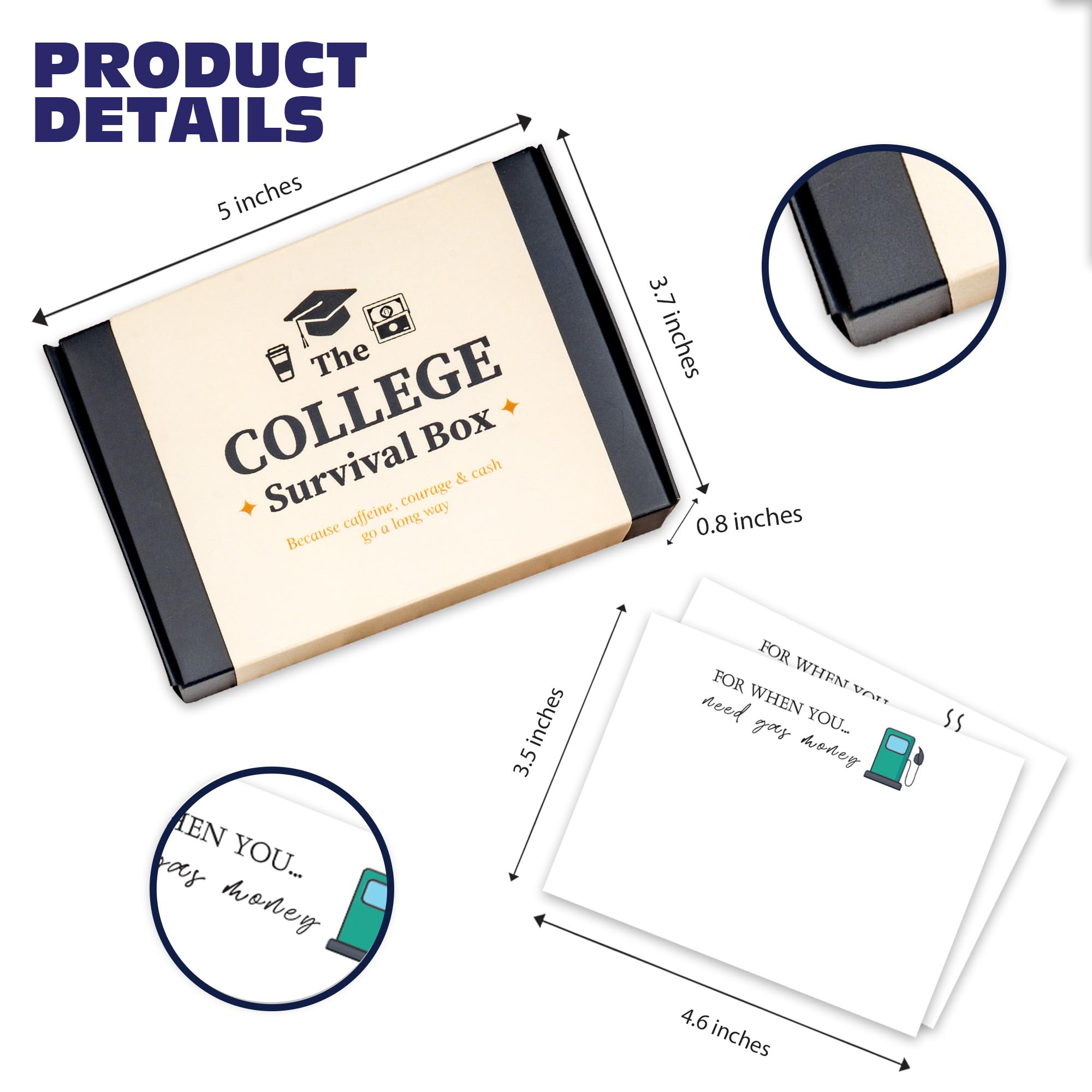 Geschenkkartenbuch, offen für Studenten, College-Pflegepaket, College-Geschenke, College-Geschenkkartenbuch 2025 und Geldhalter für Studenten, personalisiertes College-Geschenk für Mädchen