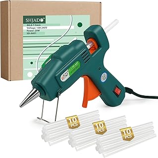 SHJADE Hot Glue Gun with 30 Glue Sticks, Fast Preheating Hot Melt Gun, Mini Glue Gun Kit for Kids DIY School Craft Project...
