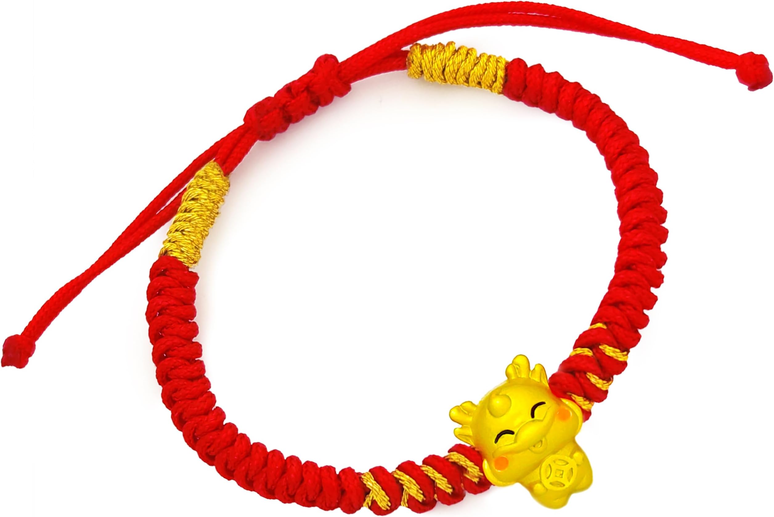 TEMICO2024 Year of Dragon Bracelet Chinese Zodiac Animal Dragon Charm Bracelet for Women Adjustable Lucky Red String Bracelets