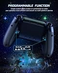 Voyee Switch Controller, LED Star Wireless Pro Controllers Compatible with Switch 2/Lite/OLED, Multi-Platform Windows PC with 9 Colors RGB Lights/Programmabele/Vibration/Turbo/Wakeup