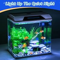 Nobleza 30L Mini Akvarium Komplett Szett LED Világítással és Beépített Szűrővel 2