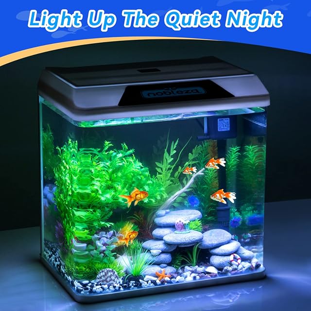 Foto 2 de 7 de Nobleza - 30L Acuarios y Peceras Completas, Peceras de Cristal con Sistema de Filtrado e Iluminación LED…