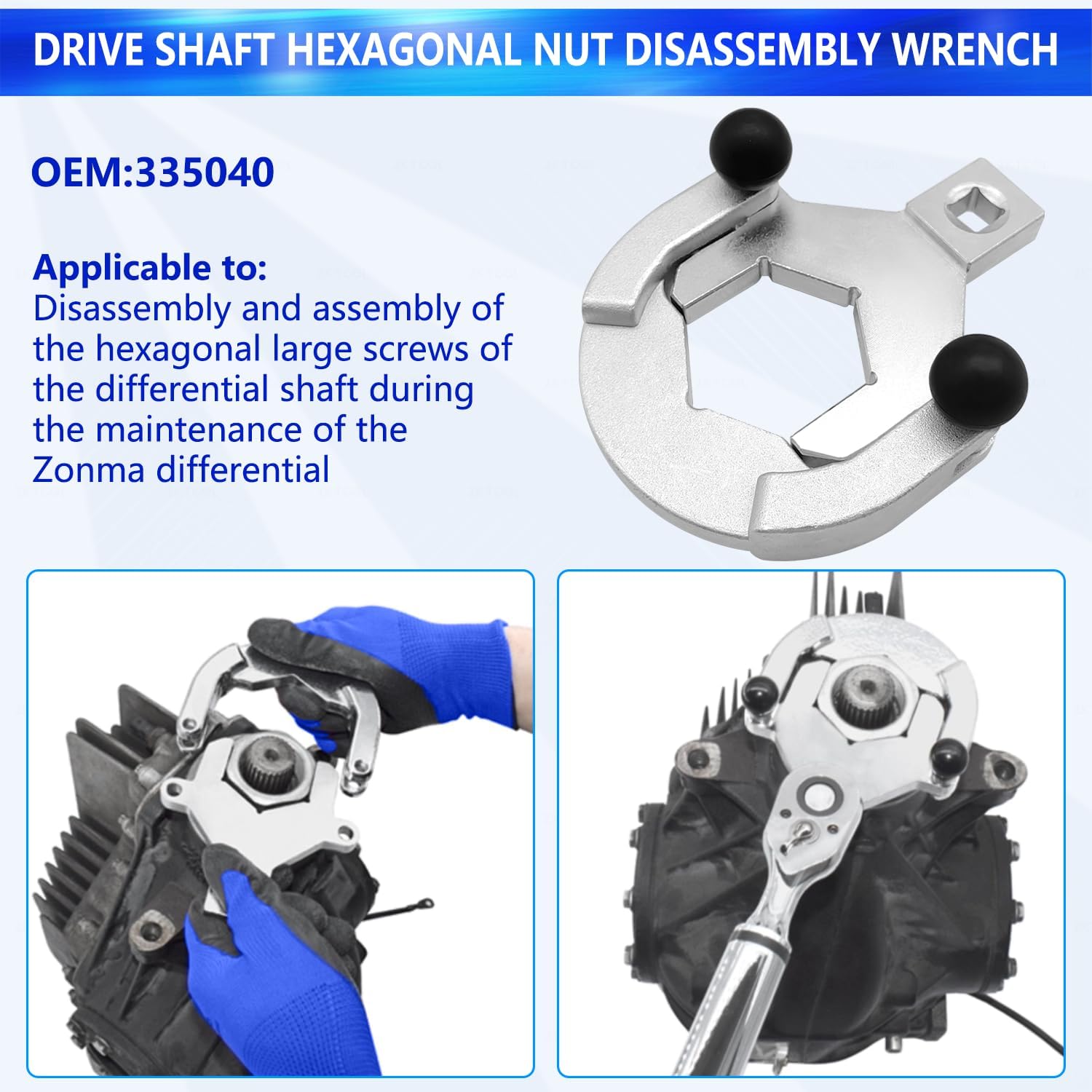 New Rear Drive Axle Differential Installer Remover Tool Kit, Compatible with BMW E70 E90 E91 E92 X3 X5 X6 M3 M4 RWD 4WD, Replace 335040 335050 335060 335080 230020 with 27/37 Teeth Socket