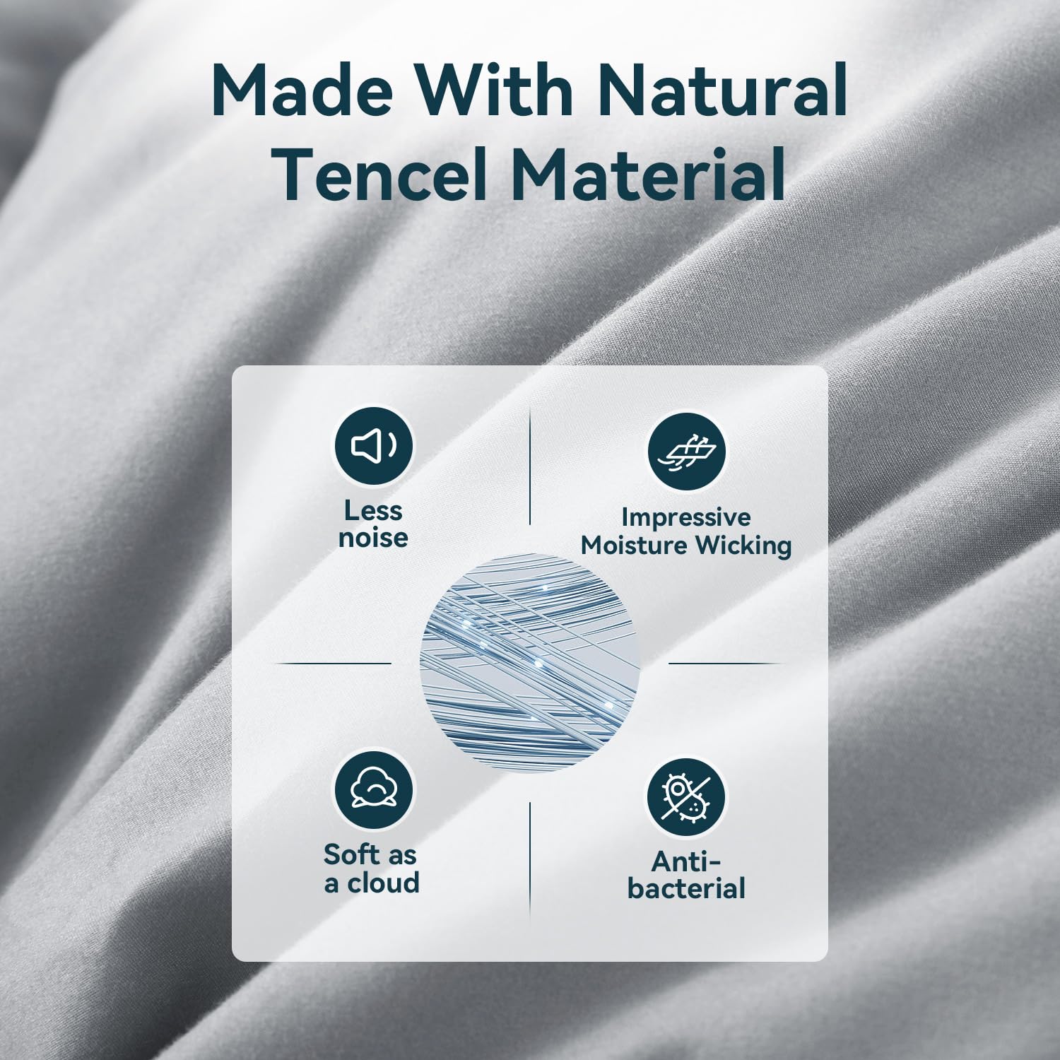 WarmKiss Down Comforter Twin Size, All Season Soft and Fluffy Duvet Insert, 50% Feather Fill Bed Comforters, Luxury Tencel Cover (68×90, Grey)