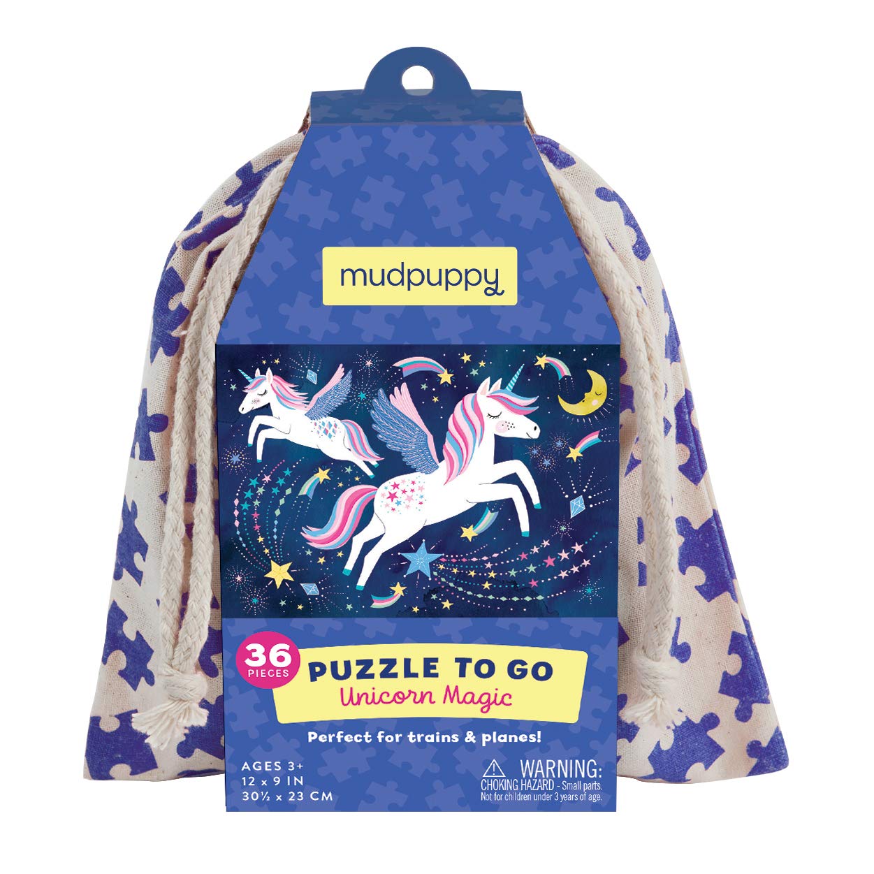 MudPuppyUnicorn Magic to Go Puzzle, 36 Pieces, Ages 3+, Travel-Friendly Bag, Made with Safe, Non-Toxic Materials, Multicolor (735356947)