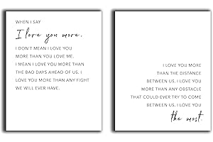 I Love You More - Wall Art for Two
