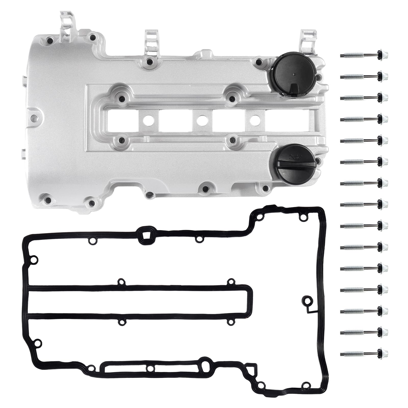 VENAKON Aluminum Valve Cover W/ Gasket & Bolts For Chevy Cruze Sonic 1.8L & Aveo 1.6L | Replaces 55564395