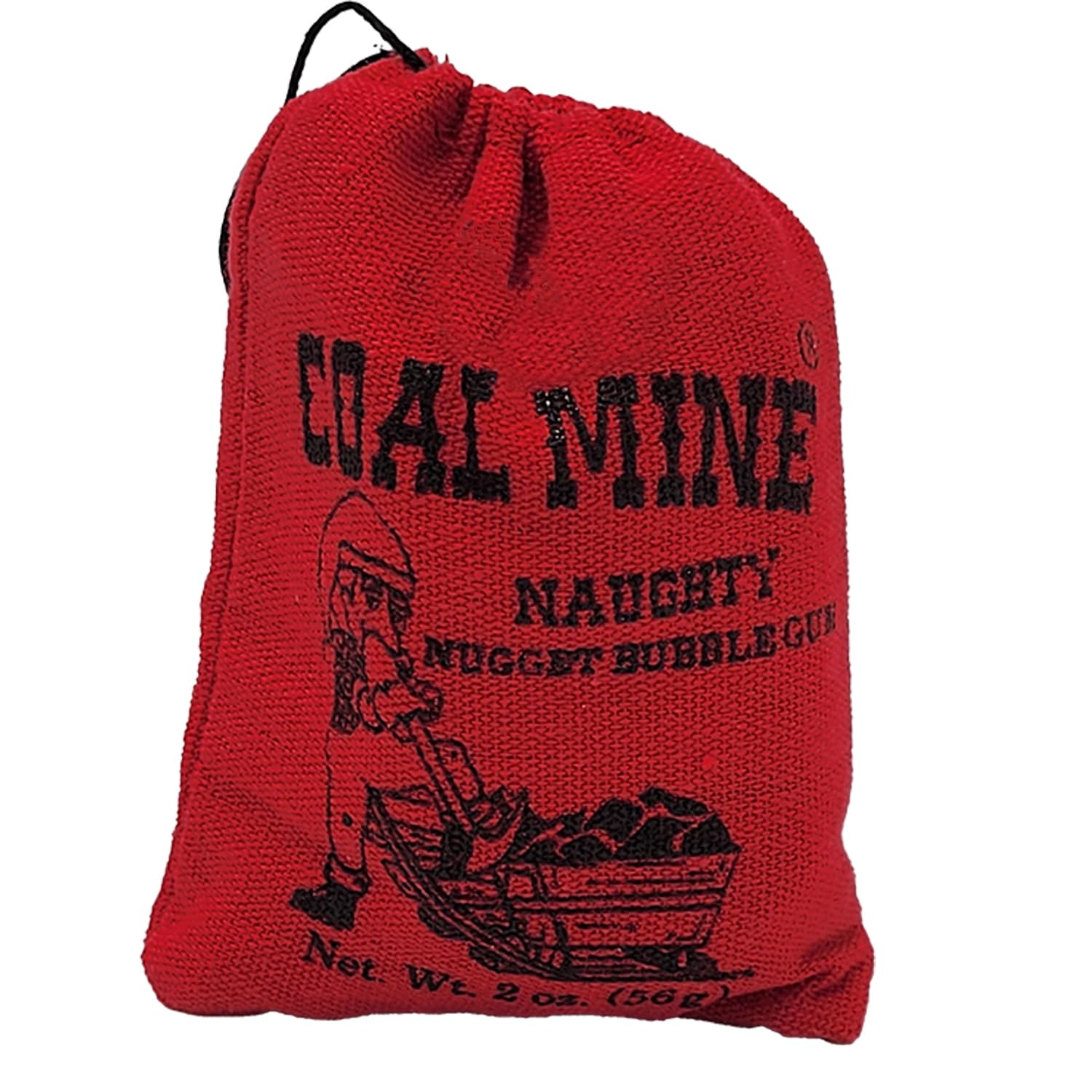 Fruidles 12-Pack Miner's Coal Miner's Nugget Bubble Gum Candy, Rock Bubble Gum, Party Bag Fillers, in Draw String Bags, 2oz Bag