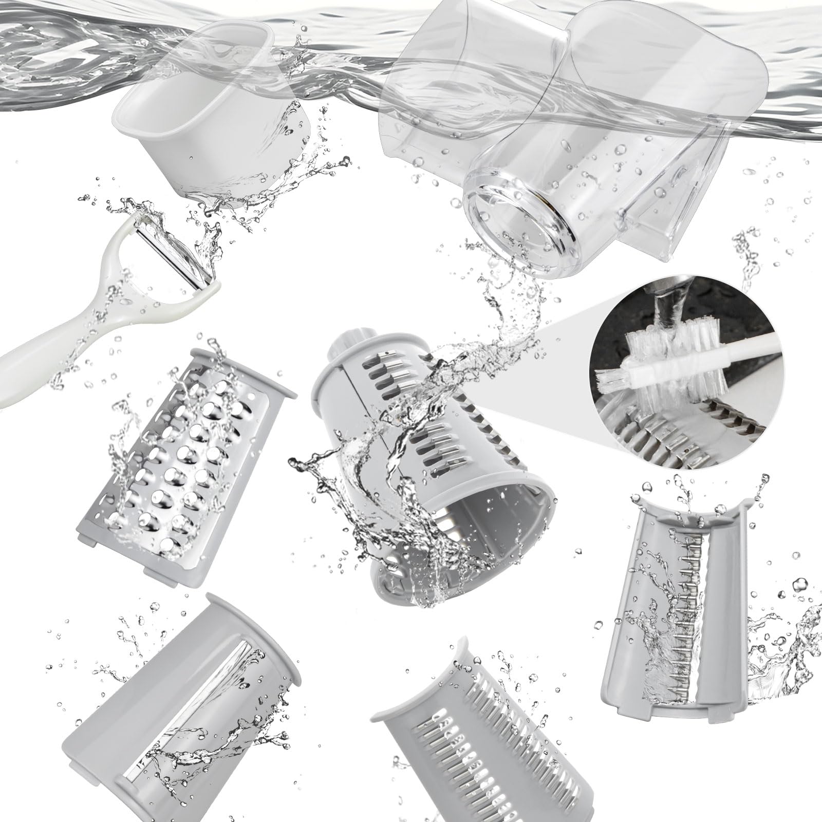 Imetec SP100 Spiralizer Elettrico - Tagliaverdure A Spirale Con 3 Lame Acciaio - Per Spaghetti, Tagliatelle E Pappardelle Vegetali - Contenitore 500ml BPA Free - Foto 12