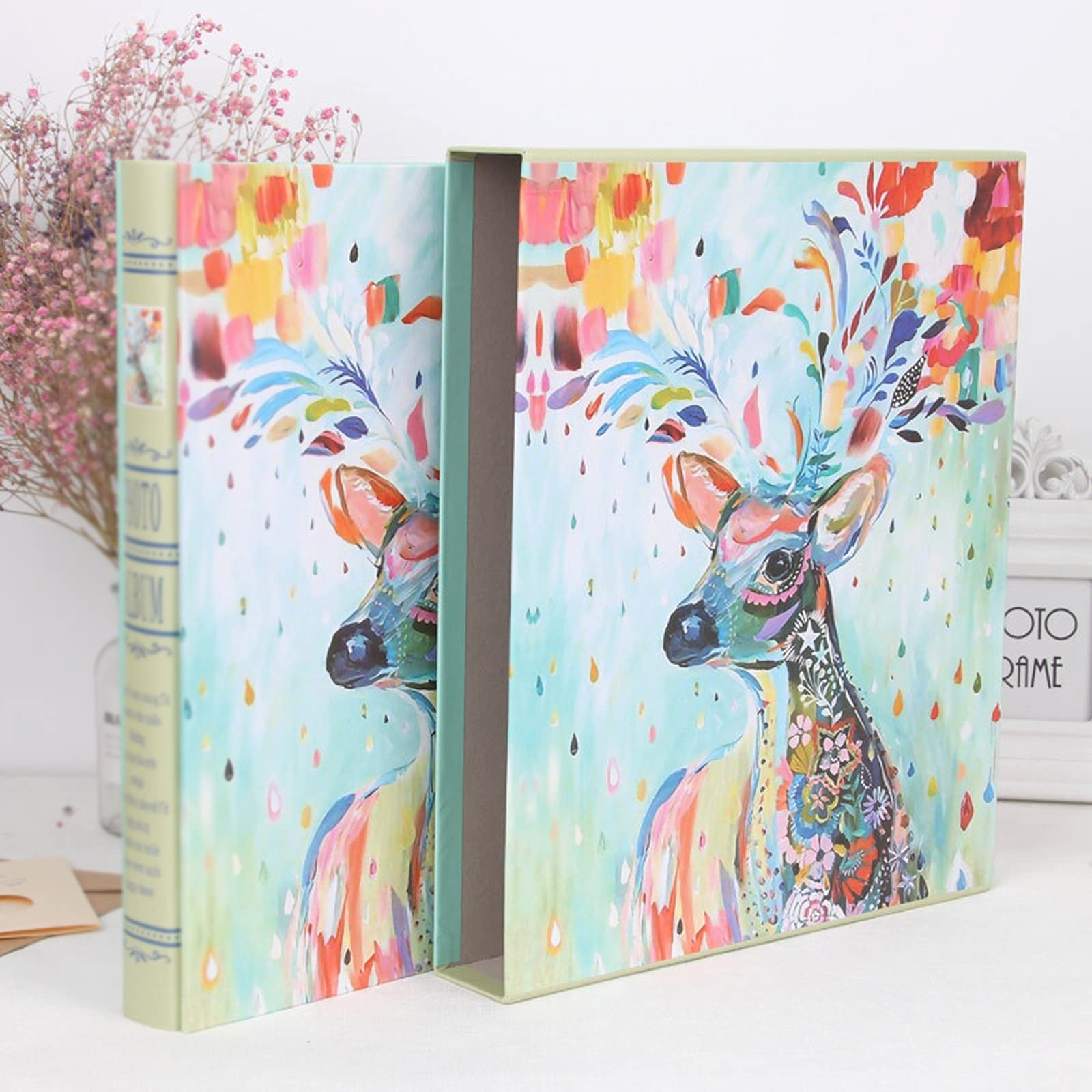 Album zdjęć Hardcover Album fotograficzny - Album fotograficzny Książka Wstaw 6-calowy 400 arkuszy Album pamiątkowe dla rodzinnej rocznicy ślubu wakacje Album ze zdjęciami