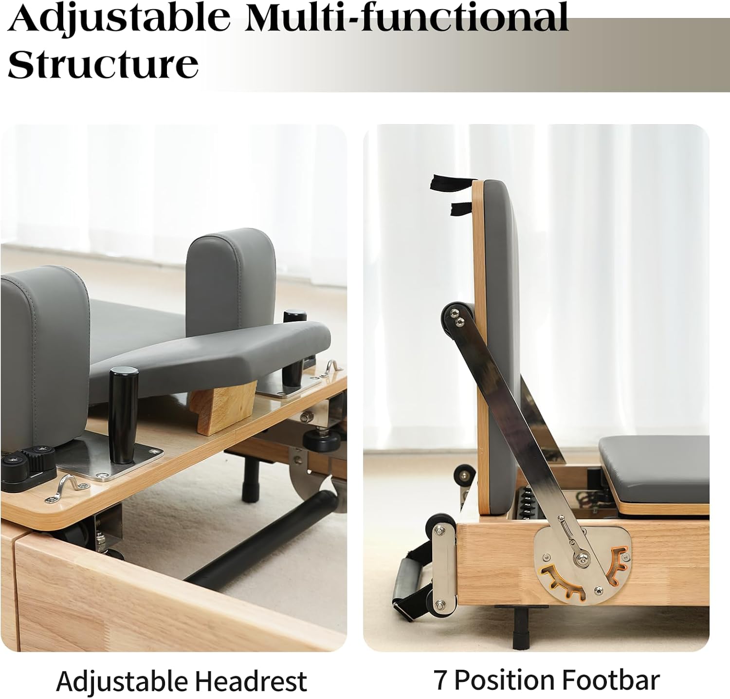 Foldable Pilates Reformer Bed,Quick-Assembly Studio Grade Pilates Machine for Gym and Home,Easy Storage Pilates Equipment with Reformer Accessories