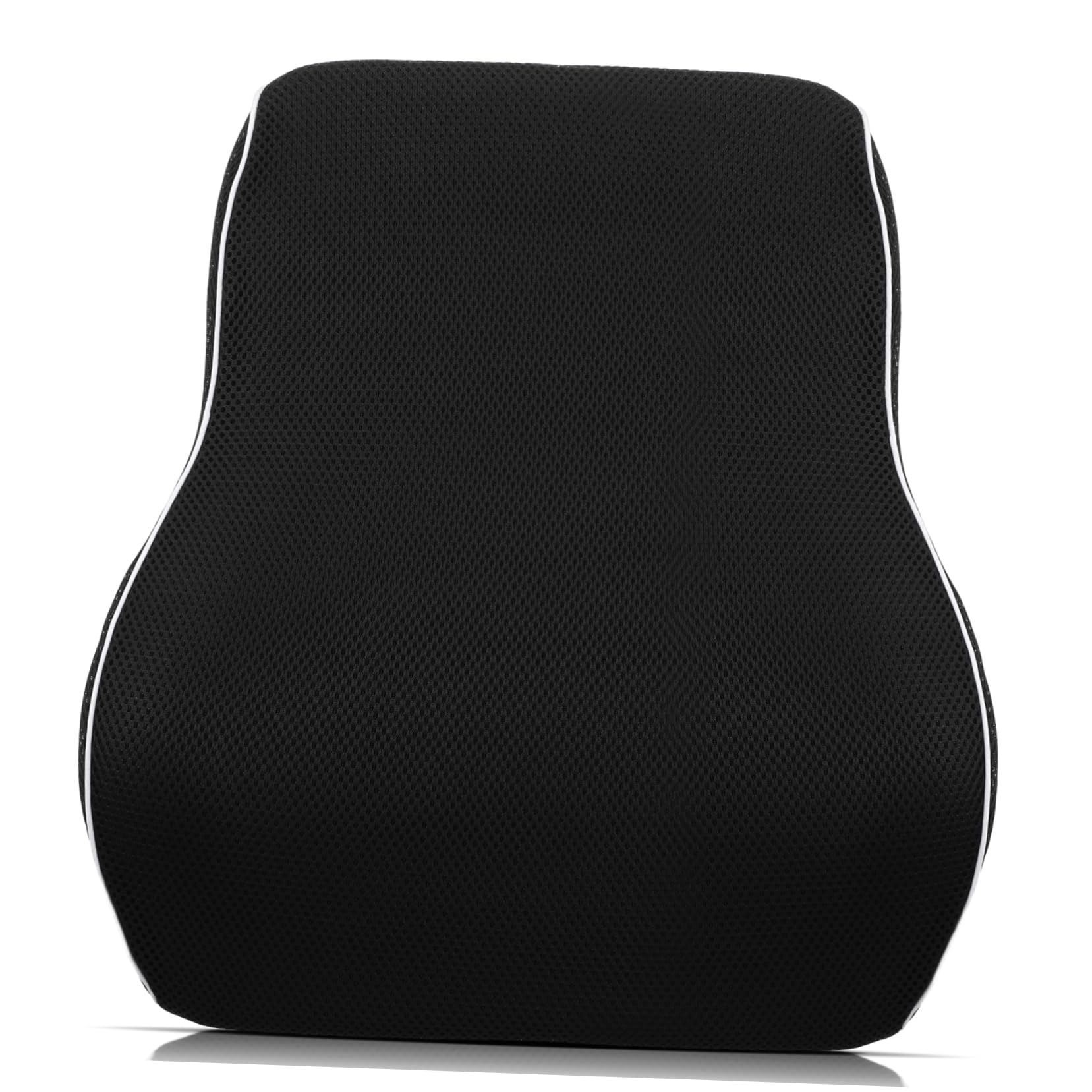 Cabilock Support Lombaire pour Voiture en Maille et Coton Mémoire Noir | Coussin de Soutien Lombaire pour Voiture, Design Simple, Entretien Facile, pour Sièges et Chaises de Bureau