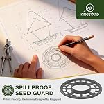 Kingsyard Wild Bird Feeder for Outdoors Hanging, No-Waste Tray with Seed Guard & Circular Perch, Garden Yard for Cardinal Finch, 4 lb Large Capacity, Grey