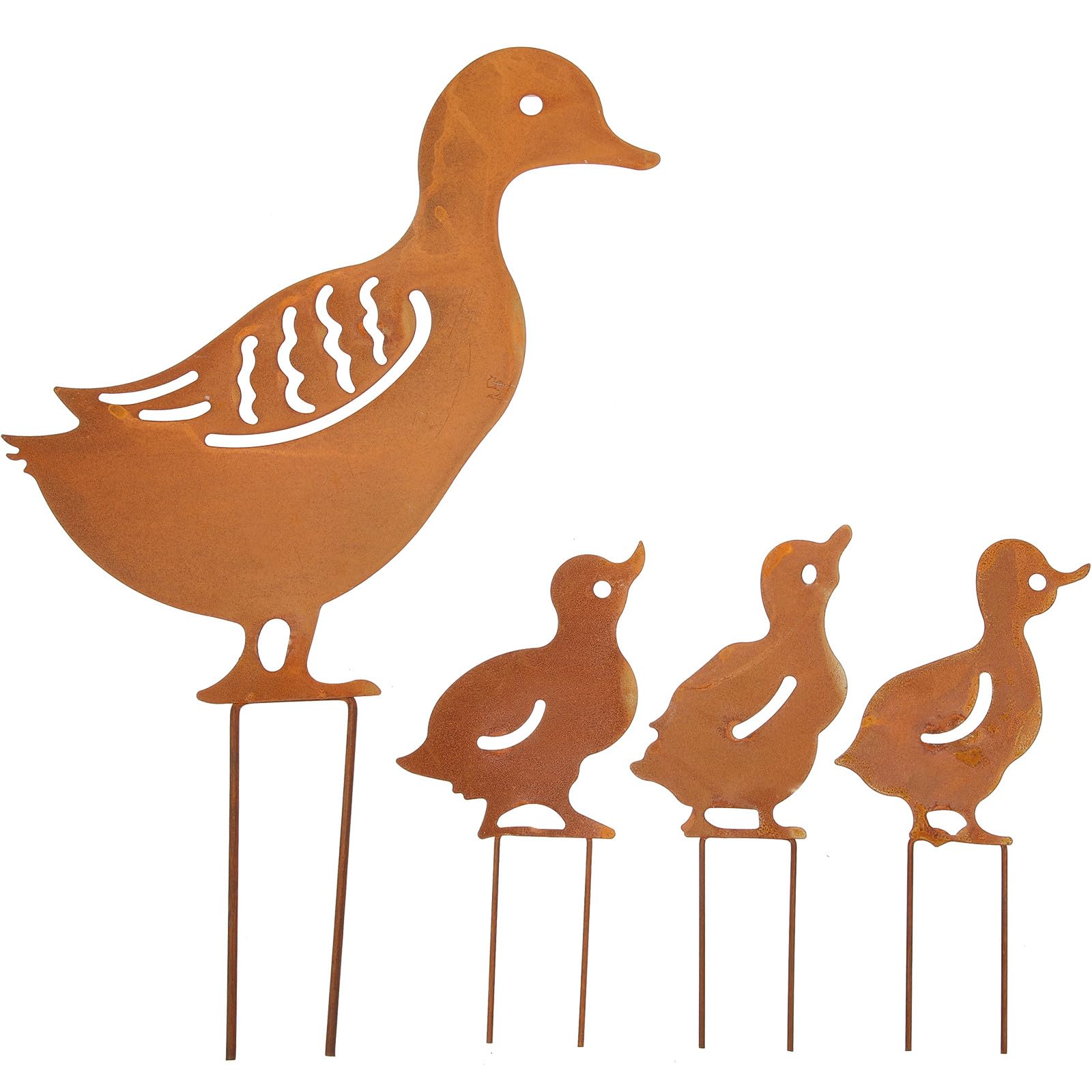 MAGICLULU Piquet de Décoration de Jardin Canard en Métal à Insérer