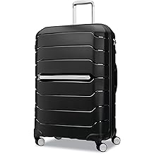 Freeform Large Checked Luggage with Dual 360&deg; Spinner Wheels - TSA Lock, Airline-Approved - Lightweight Durable Polypropylene Expandable Hardshell - Black