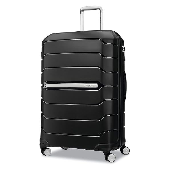 Samsonite Freeform Large Checked Luggage with Dual 360 Spinner Wheels - TSA Lock, Airline-Approved - Lightweight Durable Polypropylene Expandable Hardshell - Black