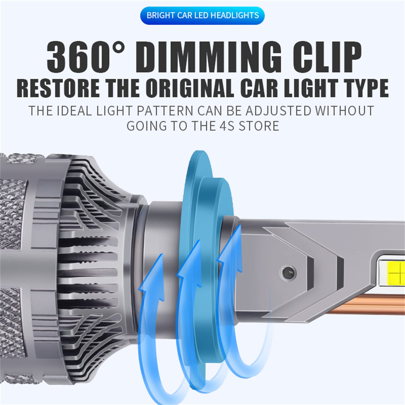 Bombillas LED Para Faros Delanteros, 130 W, 39800 Lúmenes, Kit De Conversión De Faros LED Superbrillantes, 6000 K, Blanco Frío, IP68 A Prueba De Agua, Paquete De 2,H4