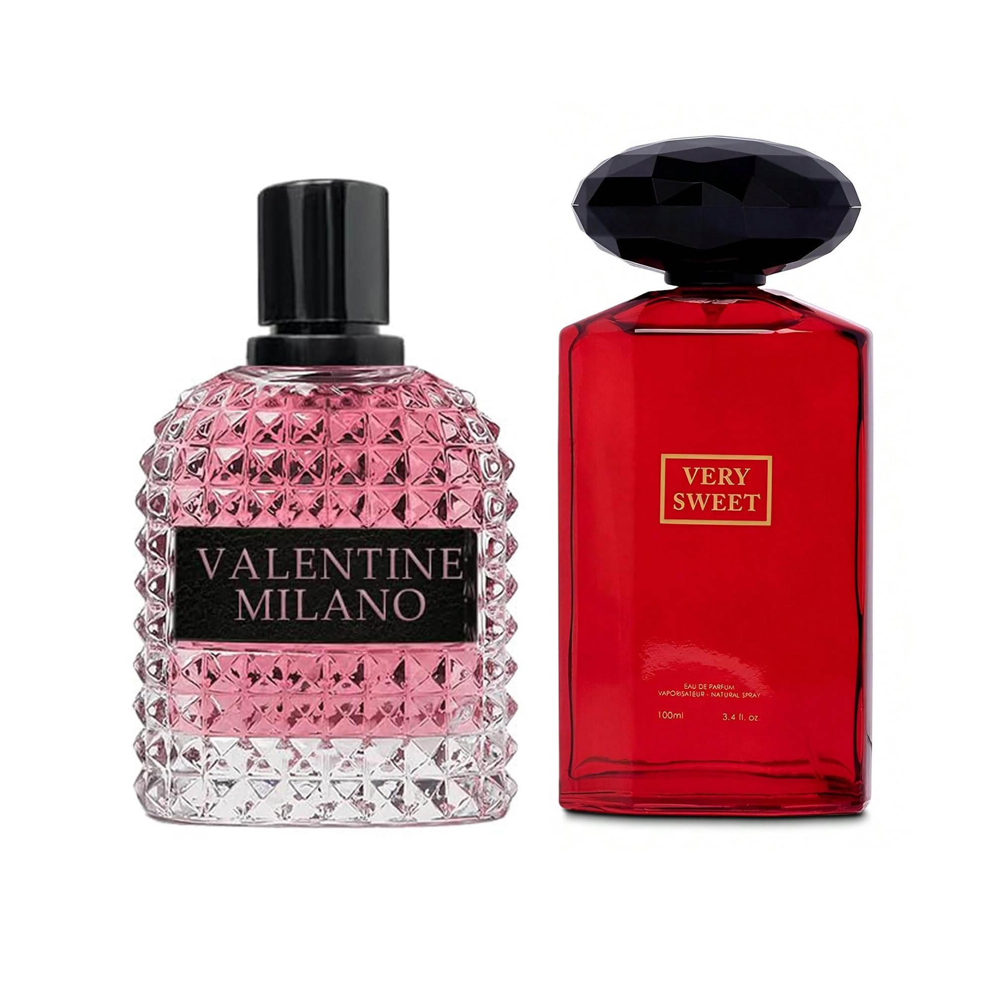 AFLUXE Women's Perfume Combo Set Milano Women&Very Sweet Floral Fruity Fragrance Eau De Parfum Elegant 100ml Bottle Natural Spray Each for Daily Used