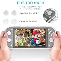 Vista 8 de DLseego Carrying Case for Nintendo Switch Lite, Newest Design Portable Travel Carrying Case 4 in 1 Accessories Kit with 1 Pcs Glitter Case, 2 Pcs