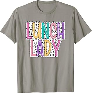 Lunch Lady Dalmatian Dots Dream Team Back to School T-Shirt