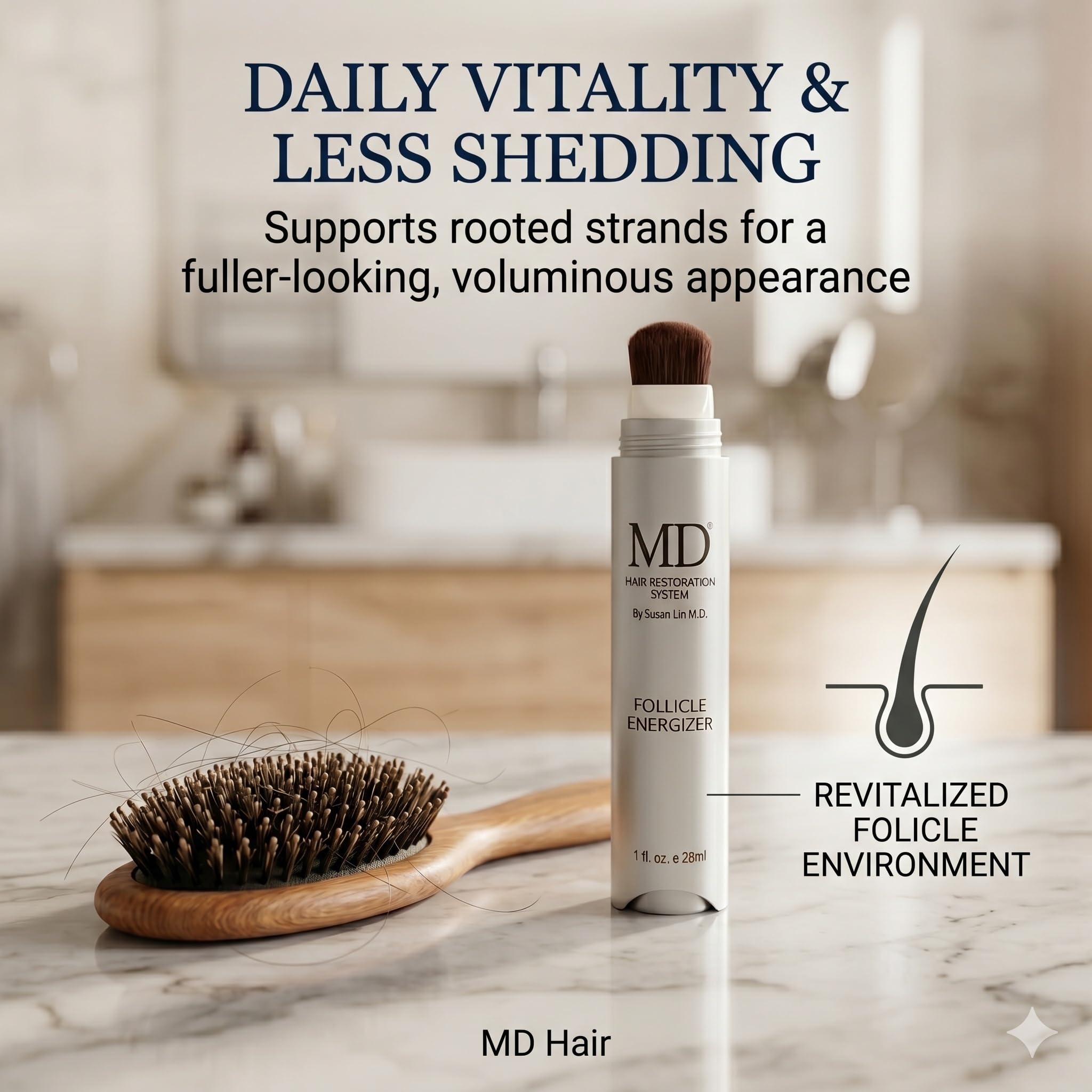 Amazon.com : MD Follicle Energizer Natural Hair Thickening Serum