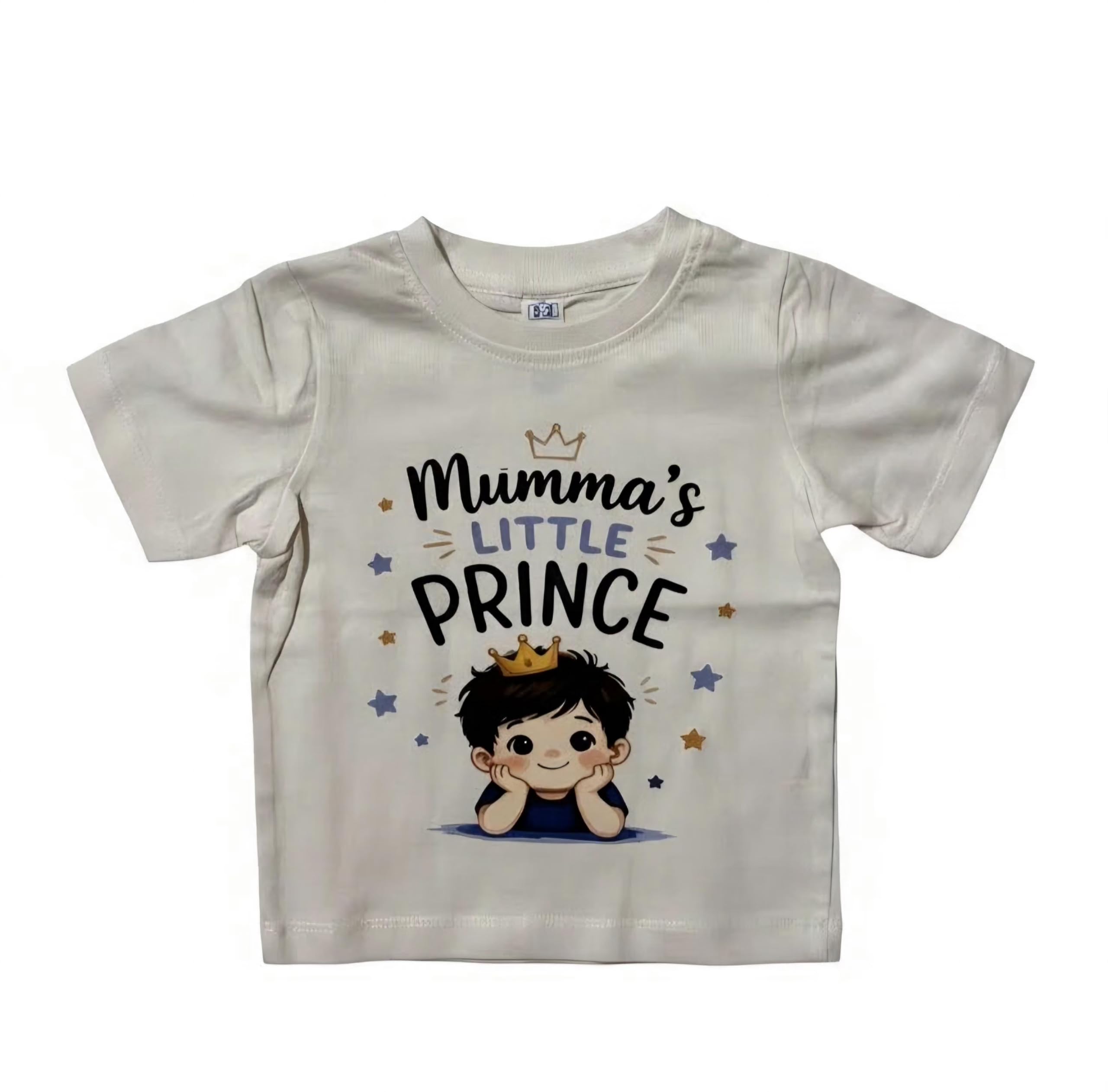 Mumma's Little Prince Printed Baby T-Shirt, Royal Blue, Red and Yellow, for Newborns up to 1 Year-picture-35