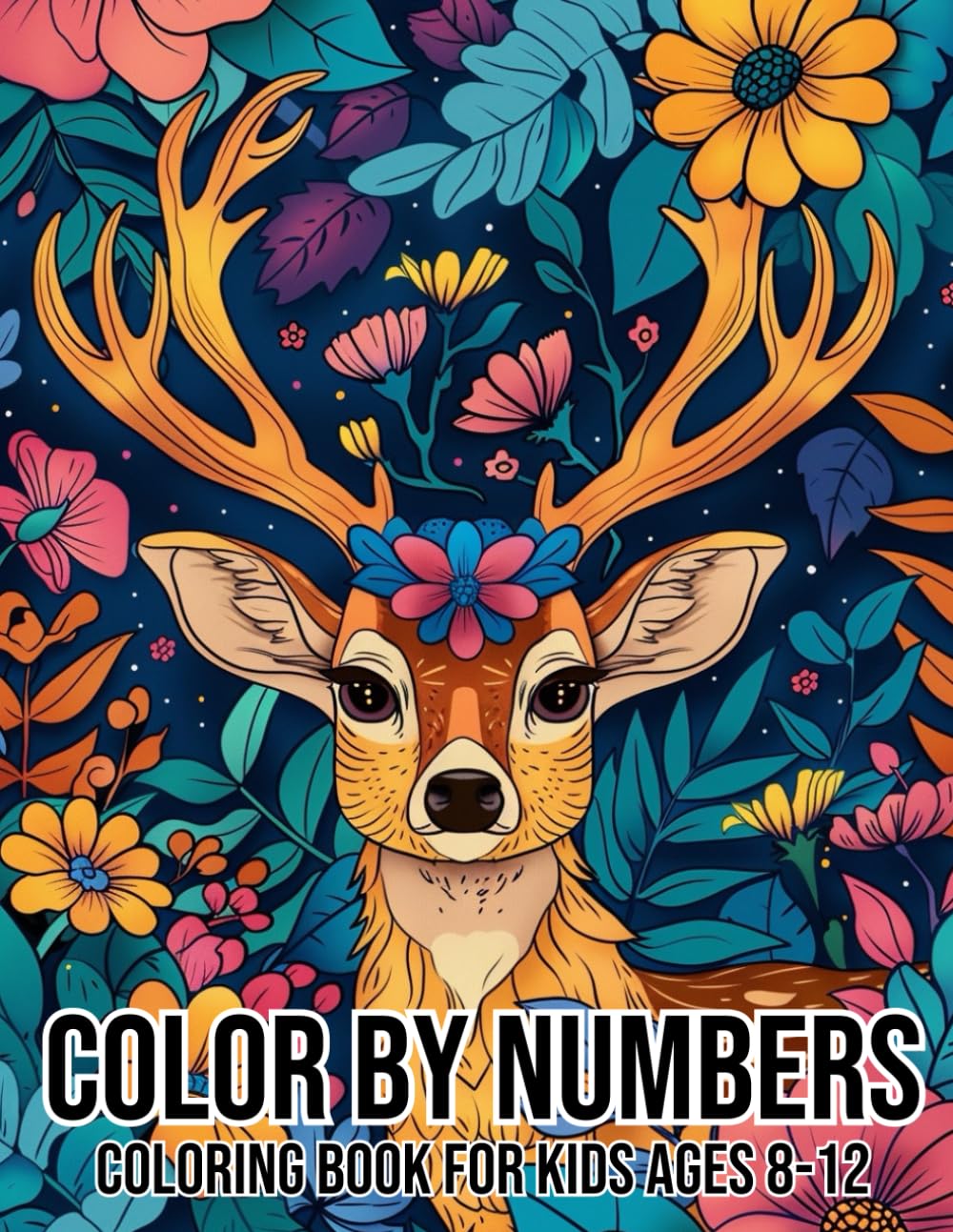 Color By Numbers Coloring Book For Kids Ages 8-12: Learn, Relax, and Create with Fun Number-Based Designs