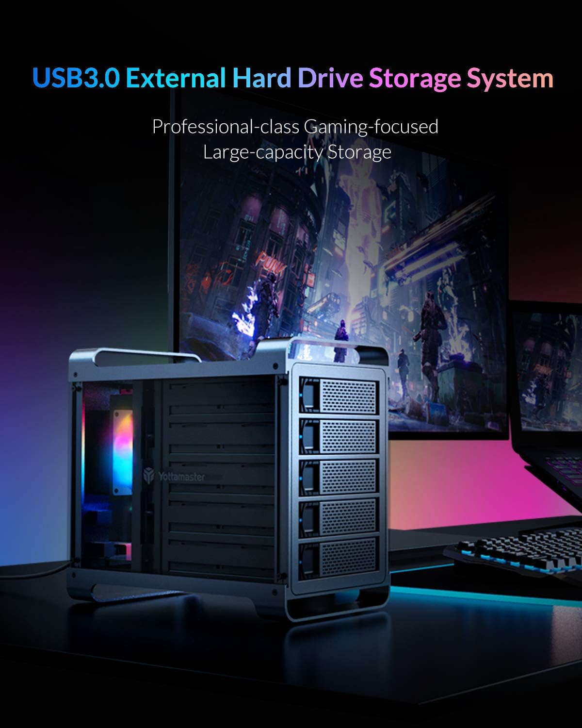 Yottamaster 5-Bay USB 3.0 Hard Drive Enclosure DF5U3