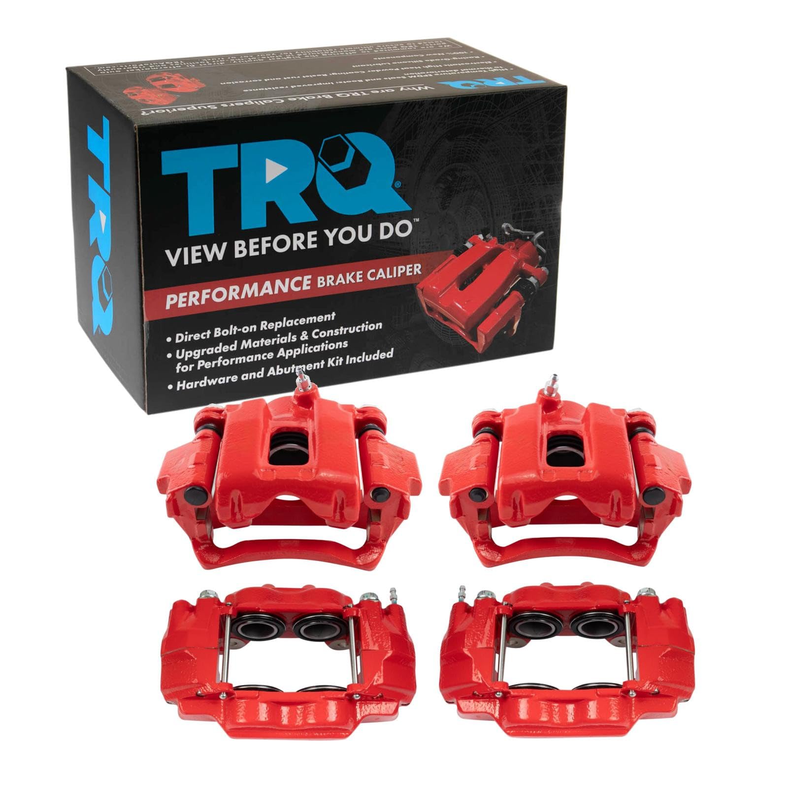 TRQ Brake Caliper Set Performance Compatible with 2003-2005 Toyota 4Runner 2007-2014 FJ Cruiser