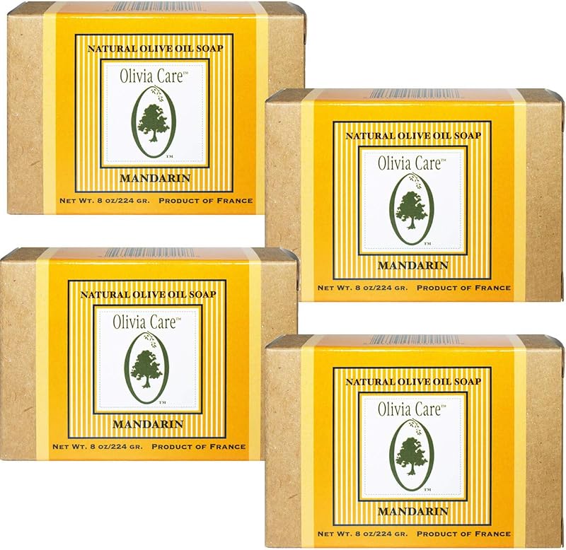 Sabonete em barra Olivia Care de mandarina e óleo de oliva, Pacote com 4