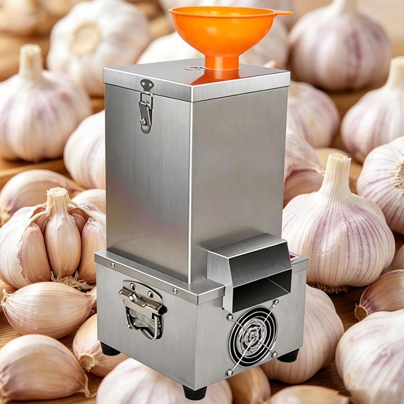 PioMue Electric Garlic Peeler 25kg/H with Hopper 110V