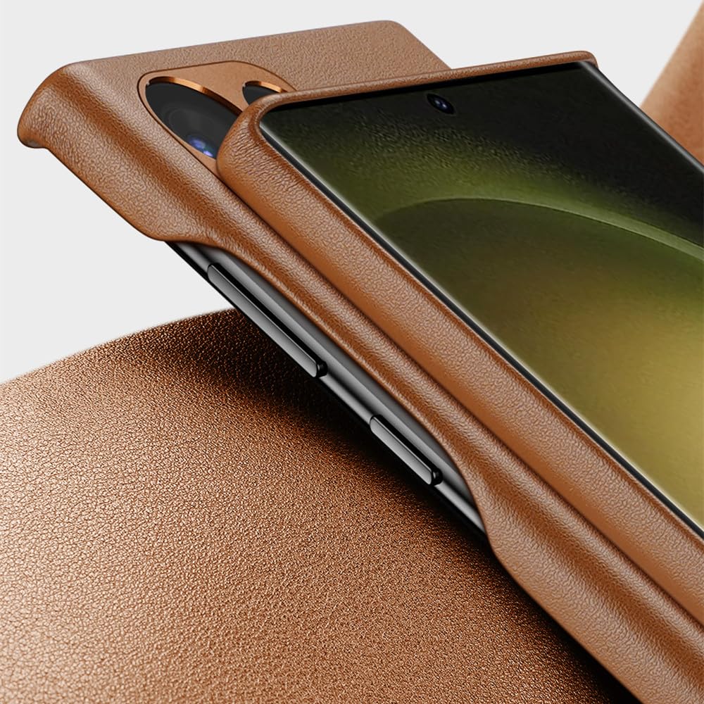 pour Samsung Galaxy S23 Ultra Coque, Mince en Cuir Pleine Enveloppe pour Galaxy S23 Plus Coque Antichoc Écran Surélevé Protection D'objectif D'appareil Photo,Noir,pour Galaxy S23 Plus